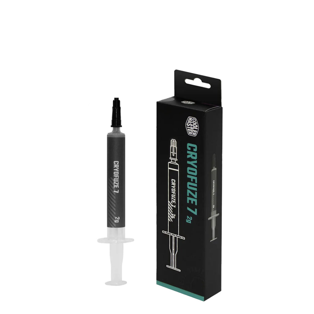 Cooler Master CryoFuze Ultra-High Performance Thermal Paste, Nanoparticles, CPU/GPU Conductivity W/m.k= 14m, Non Corrosive, Temp -50°C up to 250°C for CPU and GPU Coolers (MGZ-NDSG-N07M-R2) Cooler Master CryoFuze Ultra-High Performance Thermal Paste, Nanoparticles, CPU/GPU Conductivity W/m.k= 14m, Non Corrosive, Temp -50°C up to 250°C for CPU and GPU Coolers (MGZ-NDSG-N07M-R2)